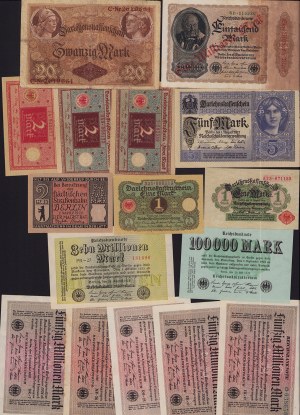 Lot of World paper money: Germany (26)