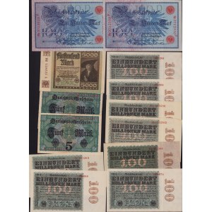 Lot of World paper money: Germany (27)