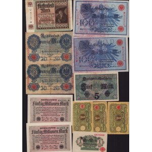 Lot of World paper money: Germany (20)