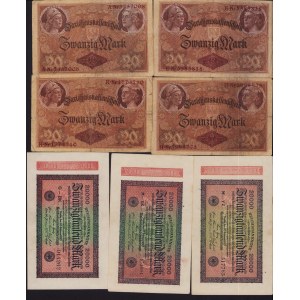 Lot of World paper money: Germany (23)