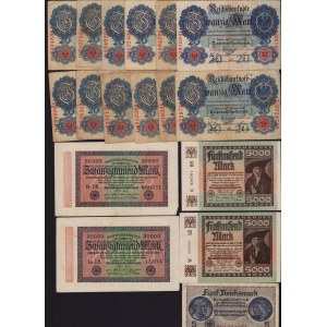 Lot of World paper money: Germany (32)