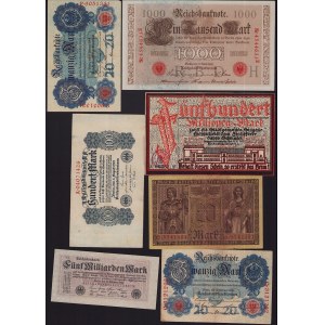 Lot of World paper money: Germany (7)