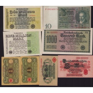 Lot of World paper money: Germany (8)