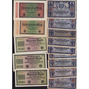 Lot of World paper money: Germany, Turkey (30)