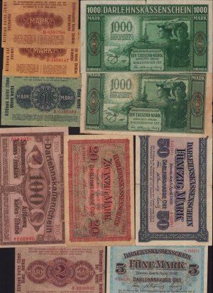 Collection of Germany, Lithuania Kowno (Kaunas) - Darlehnskasse Ost banknotes (10)
