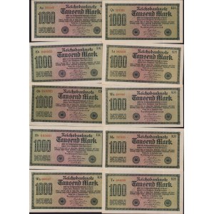 Lot of World paper money: Germany (18)