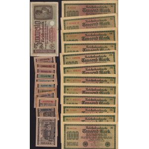 Lot of World paper money: Germany (24)