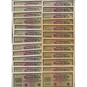 Lot of World paper money: Germany 1000 Mark (86)