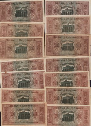 Collection of Germany 20 reichsmark 1940-1945 (14)