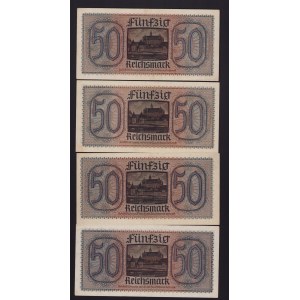 Small collection of Germany 50 reichsmark 1940-1945 (4)