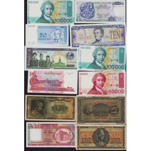 Lot of World paper money: Moldova, Kazakhstan, Bangladesh, Brazil, Cambodia, Nepal, Myanmar, Burma, Croatia, Bosnia and
