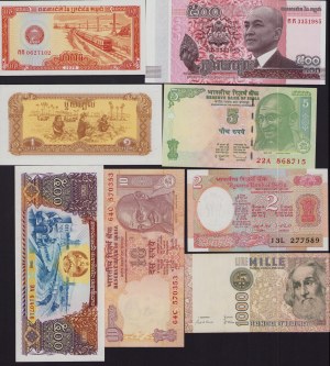 Lot of World paper money: Italy, India, Cambodia, Island, Kamberra, USA, Germany (19)