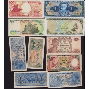 Lot of World paper money: Indonesia, Iran, Maldives, Japan, Brazil, Laos (30)