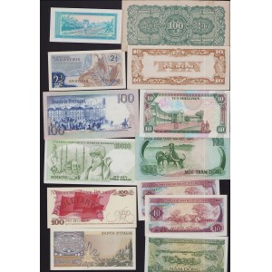 Lot of World paper money: Portugal, Guinea, Poland, Japan, Italia, Kenya, Indonesia, Viet Nam, Turkey (13)