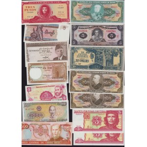 Lot of World paper money: Brazil, Ecuador, Korea, Japan, Viet Nam, Indonesia, Cuba, Costa Rica, UK, Pakistan, Myanmar, I