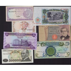 Lot of World paper money: Italy, Pakistan, Turkey, El Salvador, Guatemala, Ecuador, Iraq (15)