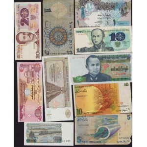 Lot of World paper money: Israel, Qatar, United Arab Emirates, Poland, Guatemala, Burma, Greece (15)