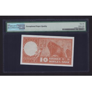 Norway 10 Kroner 1967 - PMG 66 EPQ