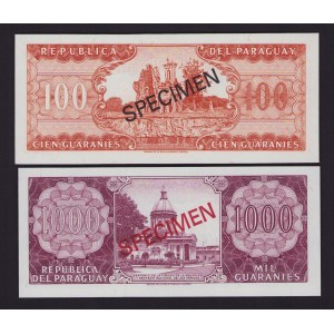 Paraguay 100 & 1000 guaranies - Specimen (2)