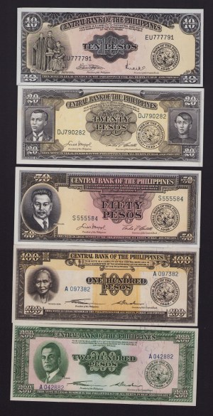 Lot of World paper money: Philippines (5)