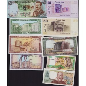 Lot of World paper money: Poland, Chile, Mexico, Italy, Iraq, Lebanon, Israel, Sri Lanka, Afghanistan, Philippines, Hong