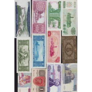 Lot of World paper money: Paraguay, Italy, Switzerland, Austria, Turkey, Brazil, Cambodia, Hong Kong (12)