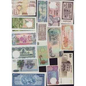 Lot of World paper money: Italy, India, Viet Nam, Burma, Korea, Sri Lanka, Cambodge, Israel, Thailand (17)