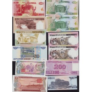 Lot of World paper money: Zambia, Russia (12)