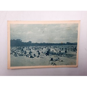Pocztówka - Sopot - plaża [Izdebski] 1955