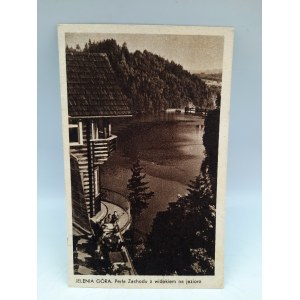 Pocztówka - Jelenia Góra - Perła Zachodu z widokiem na jezioro