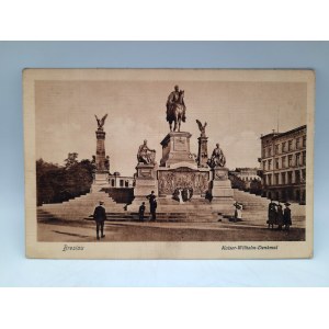 Pocztówka - Wrocław - Breslau - Pomnik cesarza Wilhelma I