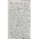 Feliks Nowowiejski(1877-1946)- list napisany do Marii Paruszewskiej