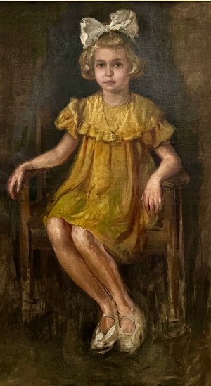 MN,Portret dziewczynki z białą kokardą
