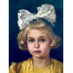 MN,Portret dziewczynki z białą kokardą