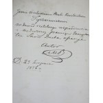 Borch Michal Sny ducha 1836 autograf autora věnování hraběti TYSZKIEWICZOVI a Konstantymu