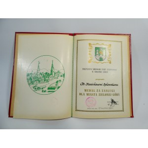 Prezydium MIejskiej Rady Narodowej w Zielonej Górze Medal za Zasługi dla Miasta Zielona Góra 1984 Zielona Góra