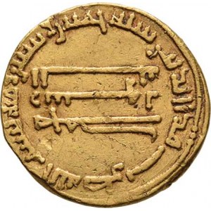 Arabský chalífát, Al Mahdí, 775 - 785, Dínár, AH.165 = 781, bez označení mincovny (Bagdád),