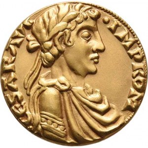 Sicilie - Štaufové, Friedrich II., 1198 - 1250, Augustalis - novoražba 1972, portrét zprava, opis /