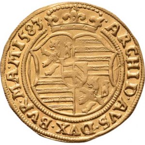 Rudolf II., 1576 - 1612, Dukát 1583, Praha-Ercker, J.64a-1, MKČ.294, 3.466g,