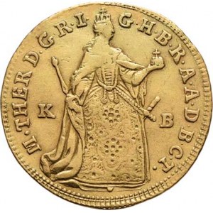 Marie Terezie, 1740 - 1780, Dukát 1765 KB, Kremnica, N.71, Husz.1652, 3.425g,