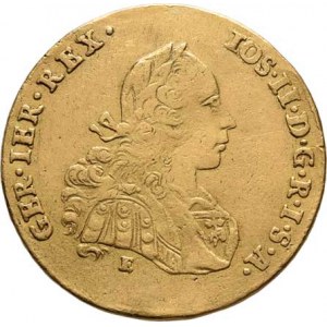 Josef II., ( 1765 - ) 1780 - 1790, 2 Dukát 1768 E/H-G, Karlovský Bělehrad, P.2, KM.2085,