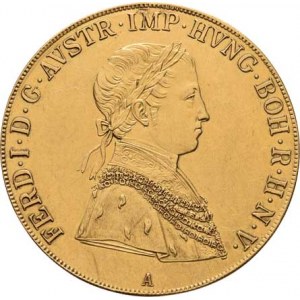 Ferdinand V., 1835 - 1848, 4 Dukát 1840 A, Vídeň, 13.884g, dobře opravená stopa