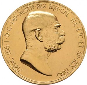 František Josef I., 1848 - 1916, 100 Koruna 1908 - jubilejní (pouze 16.000 ks),