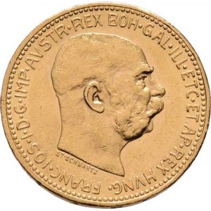 František Josef I., 1848 - 1916, 20 Koruna 1914 (pouze 82.000 ks), 6.767g, dr.hr.,