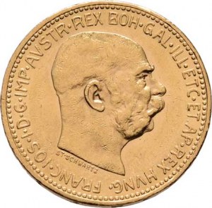 František Josef I., 1848 - 1916, 20 Koruna 1914 (pouze 82.000 ks), 6.767g, dr.hr.,