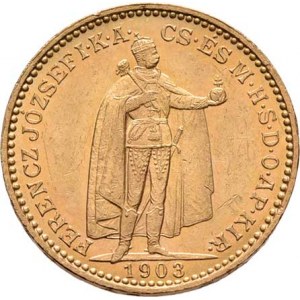 František Josef I., 1848 - 1916, 20 Koruna 1903 KB, 6.767g, nep.hr., nep.rysky, pěkná