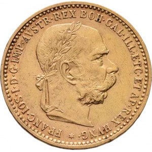 František Josef I., 1848 - 1916, 10 Koruna 1897, 3.372g, dr.hr., nep.rysky, pěkná