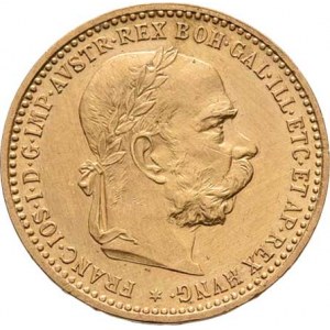 František Josef I., 1848 - 1916, 10 Koruna 1897, 3.385g, nep.hr., vlas.rysky, pěkná