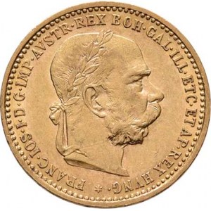 František Josef I., 1848 - 1916, 10 Koruna 1905, 3.376g, nep.hr., nep.rysky, pěkná