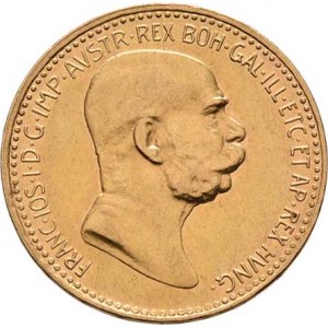 František Josef I., 1848 - 1916, 10 Koruna 1908 - jubilejní, 3.379g, nep.hr.,